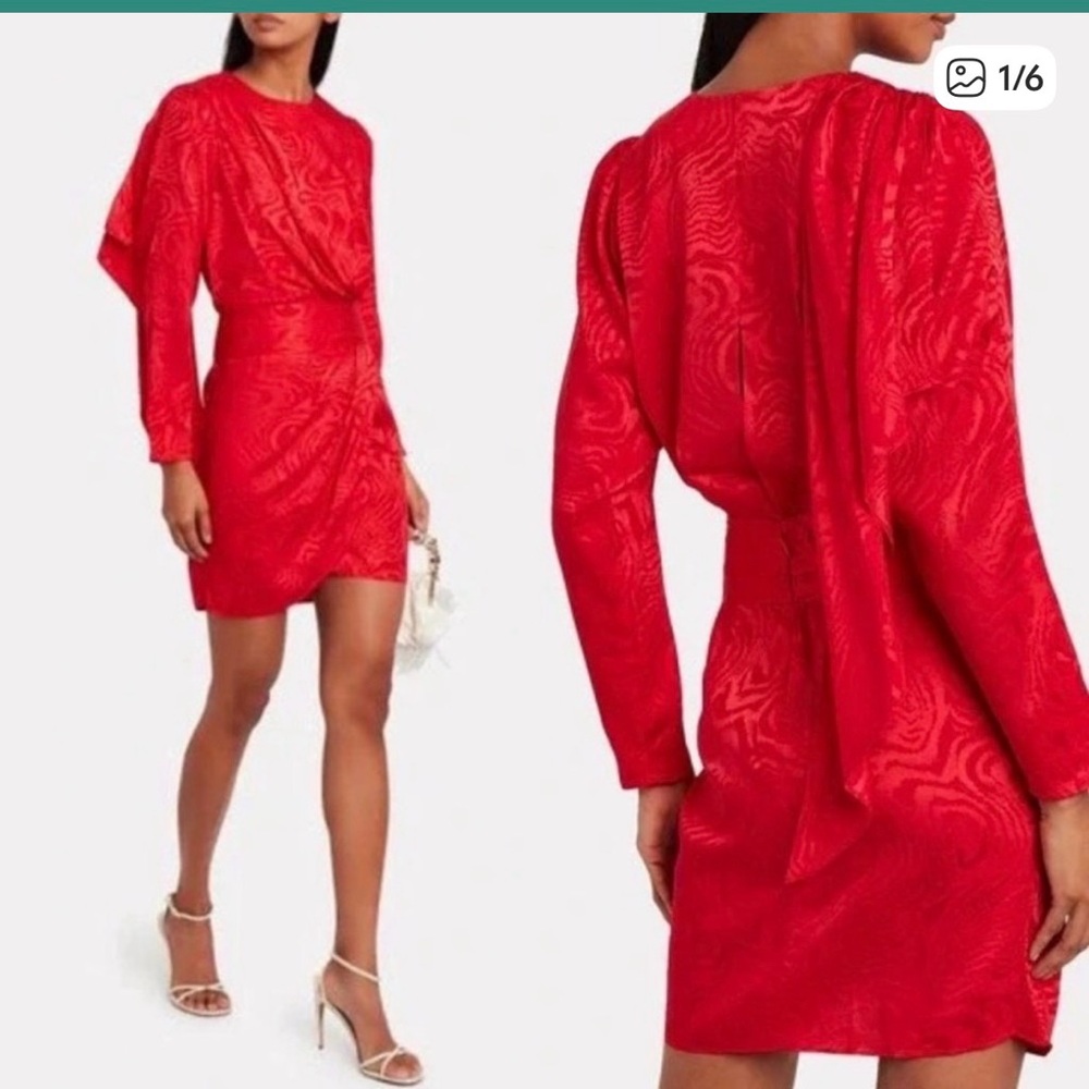 Ronny Kobo Collection Vibrant Red Mini Dress